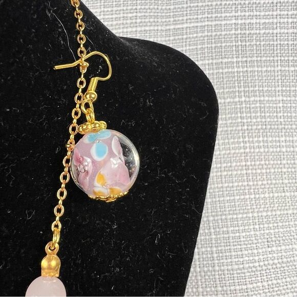 New Multi Colored Necklace and Earrings Set Skyline Collection Pink Blue - Picture 2 of 9